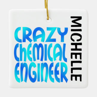 Adorno De Cerámica Ingeniero Químico Loco PERSONALIZADO