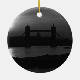 Adorno De Cerámica Inglaterra Londres puesta de sol Puente de la Torr