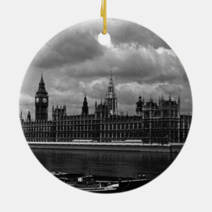 Adorno De Cerámica Inglaterra vintage Londres casas del parlamento 70