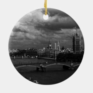 Adorno De Cerámica Inglaterra Vintage Londres El Río Támesis 1970