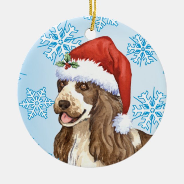 Adorno De Cerámica Inglés feliz cocker spaniel de Howlidays (Frente)