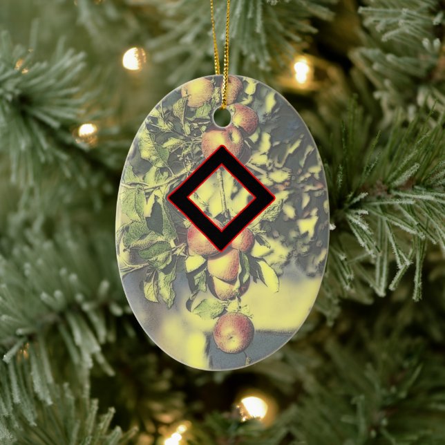 Adorno De Cerámica Ingwaz Viking Rune Yule Ornament - ¡Héroe! (Árbol)