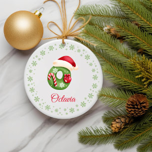 Adorno De Cerámica Iniciales de la familia de monogramas iniciales de