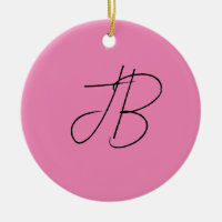 Iniciales monogramo de caligrafía plana de moda ro