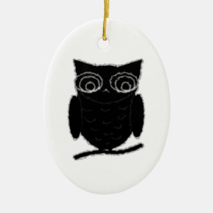 Adorno De Cerámica Inkblot Owl