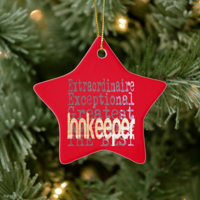 Adorno De Cerámica Innkeeper Extraordinaire (Árbol)