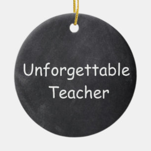 Adorno De Cerámica Inolvidable Teacher Chalkboard Design Gift Idea