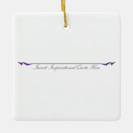 Adorno De Cerámica Insertar cita Inspiradora aquí - Púrpura