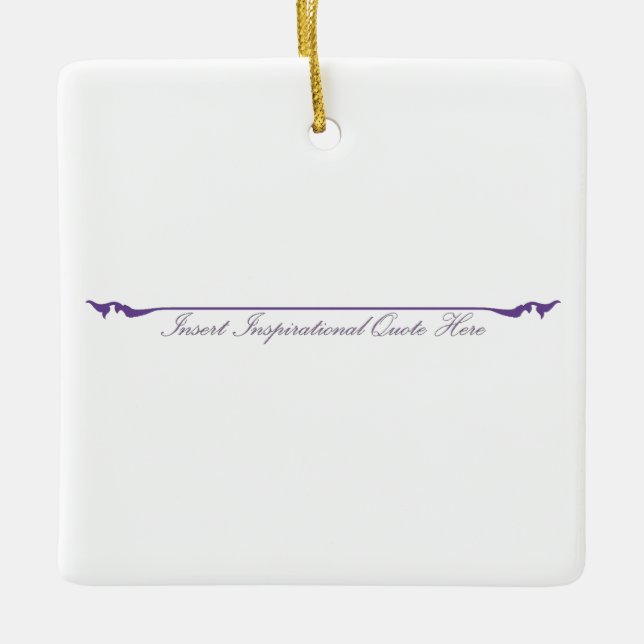 Adorno De Cerámica Insertar cita Inspiradora aquí - Púrpura (Anverso)