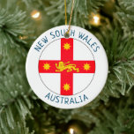 Adorno De Cerámica Insignia de Nueva Gales del Sur, Australia<br><div class="desc">Badge of New South Wales,  Australia.</div>