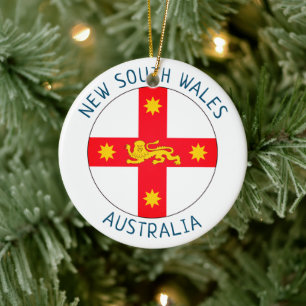 Adorno De Cerámica Insignia de Nueva Gales del Sur, Australia