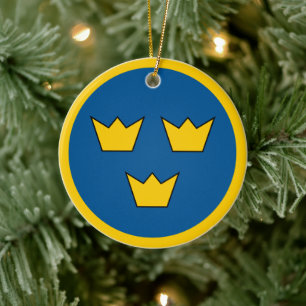 Adorno De Cerámica Insignia de Suecia