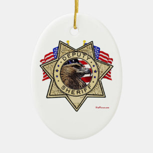Adorno De Cerámica Insignia del ayudante del sheriff