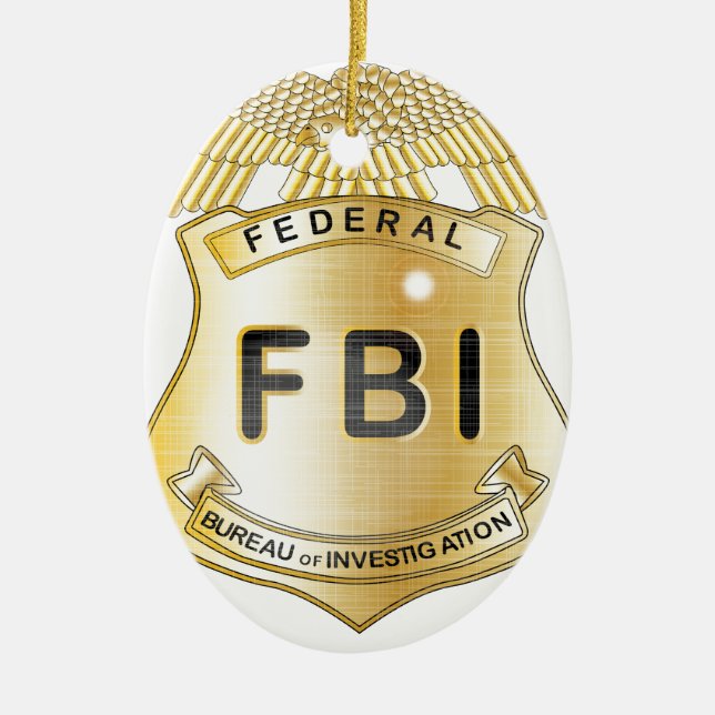 Adorno De Cerámica Insignia del FBI (Frente)