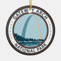 Insignia del parque nacional del arco de puerta de