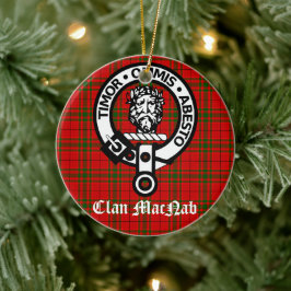 Adorno De Cerámica Insignia Escudo Clan MacNab y Tartan personalizado
