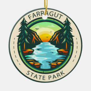 Adorno De Cerámica Insignia Idaho del Parque Estatal Farragut