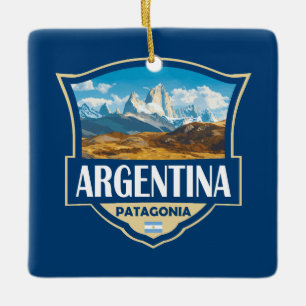Adorno De Cerámica Insígnia retro de ilustración de Argentina