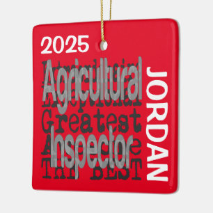 Adorno De Cerámica Inspector Agrícola Extraordinario PERSONALIZADO