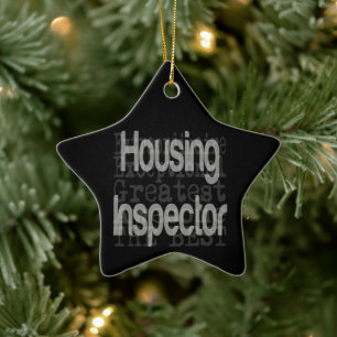 Adorno De Cerámica Inspector de Vivienda Extraordinario