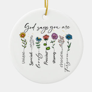 Adorno De Cerámica Inspiración de la Biblia Verse Cita cristiana de f