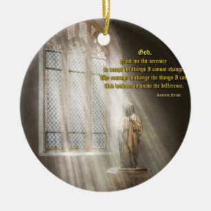 Adorno De Cerámica Inspirador - Padre Celestial - Oración de Serenida