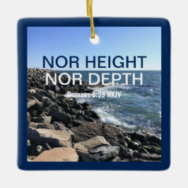 Adorno De Cerámica Inspiradora Biblia Verse Waves of the Sea Blue Ce