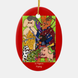 Adorno De Cerámica Instalación de tubos de 11 gaiteros