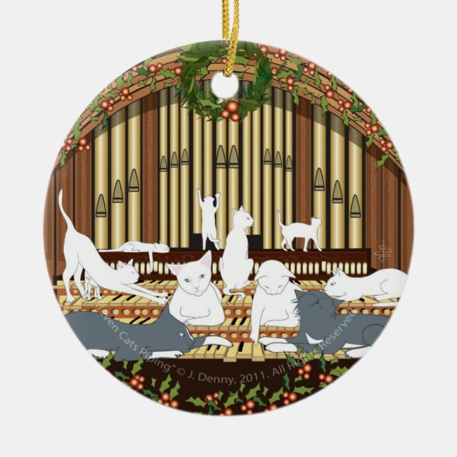 Adorno De Cerámica Instalación de tubos de once gatos… Árbol de (Frente)