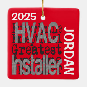Adorno De Cerámica Instalador de HVAC Extraordinario PERSONALIZADO