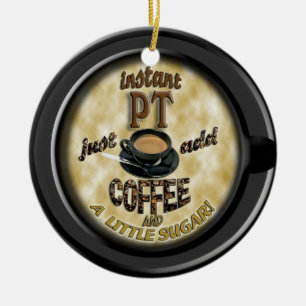 ADORNO DE CERÁMICA INSTANTÁNEO PT AGREGAR NAVIDAD DE CAFÉ ORNAMENTE F