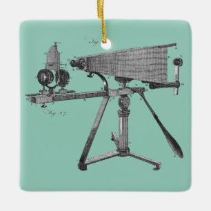 Adorno De Cerámica INSTRUMENTO Científico Antiguo Microscopio del Sig