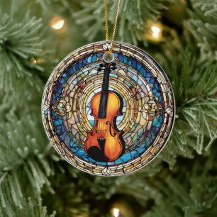 Adorno De Cerámica Instrumento musical de violín