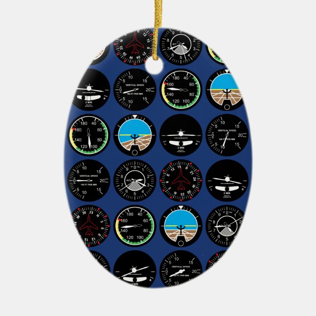 Adorno De Cerámica Instrumentos de vuelo (Frente)