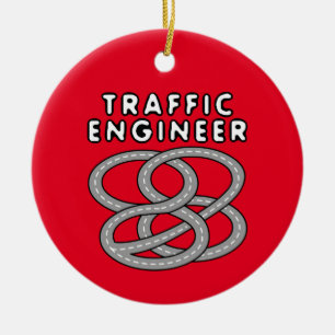 Adorno De Cerámica Intercambio de autopista de ingeniero de tráfico