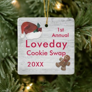 Adorno De Cerámica Intercambio de cookies de navidades
