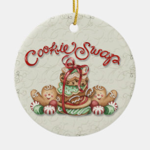 Adorno De Cerámica Intercambio de cookies de navidades - SRF