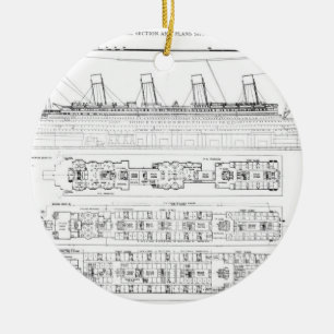 Adorno De Cerámica Investigación en la pérdida del titánico: Sectio