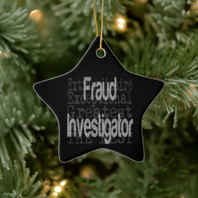 Adorno De Cerámica Investigador de fraude Extraordinaire (Árbol)