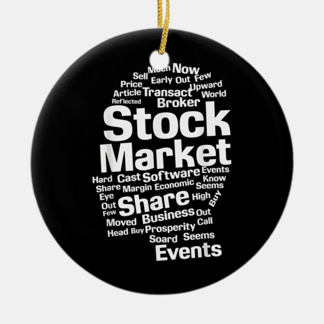 Adorno De Cerámica Investor Stock Market Words Head (Frente)