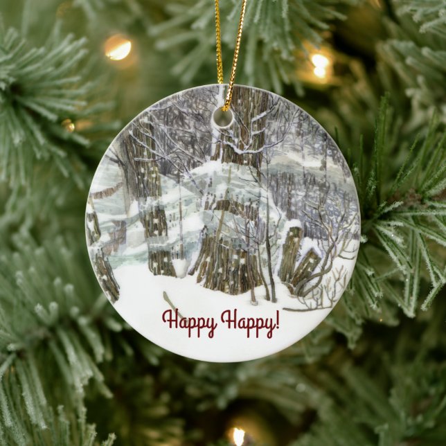 Adorno De Cerámica Invierno (Árbol)