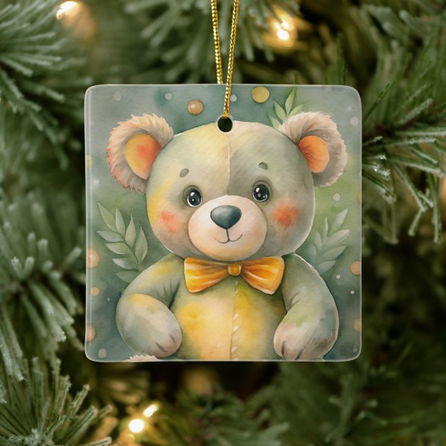 Adorno De Cerámica Invierno azul con ciervos (Árbol)