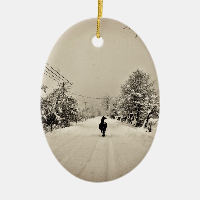 Adorno De Cerámica invierno de la llama (Frente)