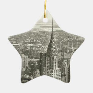 Adorno De Cerámica Invierno de Nueva York