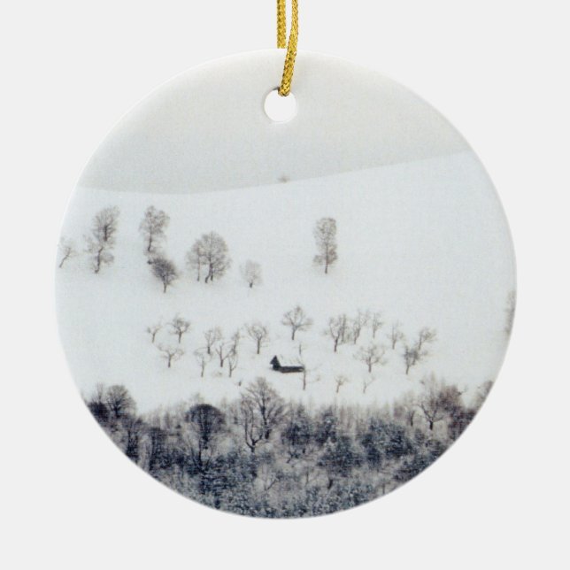 Adorno De Cerámica Invierno en Paltinis - Rumania (Frente)