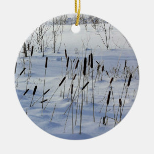 Adorno De Cerámica Invierno en Quebec, Canadá