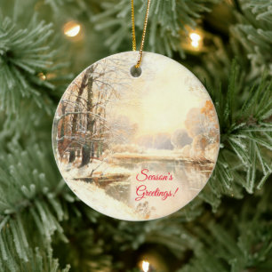 Adorno De Cerámica Invierno en Spreewald