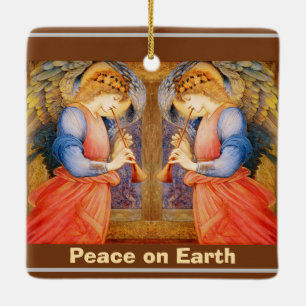 Adorno De Cerámica invitación de ángeles navidades