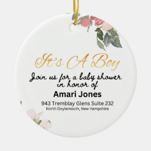 Adorno De Cerámica Invitación de Baby Shower