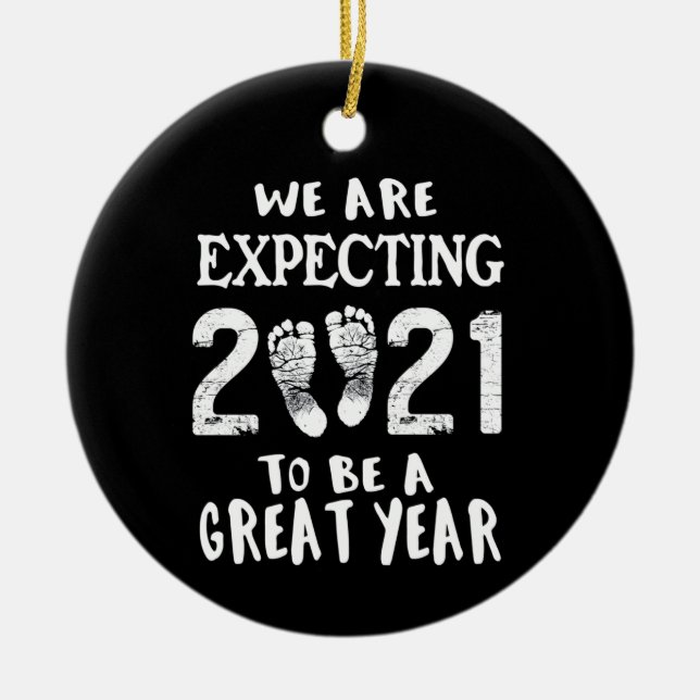 Adorno De Cerámica Invitación de embarazo (Frente)